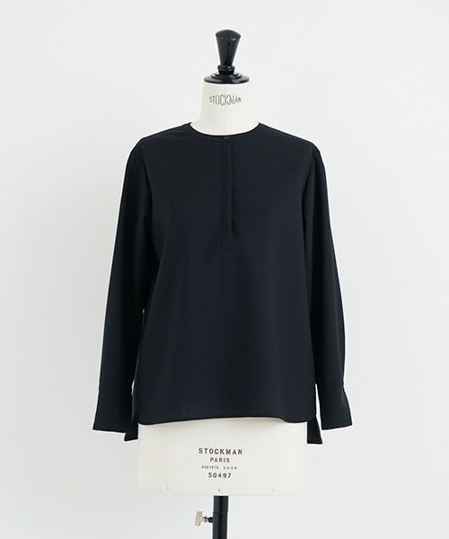 Mochi.モチ.fly front tuck blouse [black]