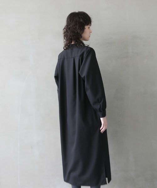 Mochi, モチ, tuck shirt dress [black]