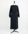 Mochi.モチ.tuck shirt dress [black]