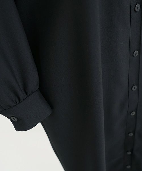 Mochi モチ Mochi公式 Mochi通販 Mochi服 Mochiツイッター Mochiインスタ tuck shirt dress [black]