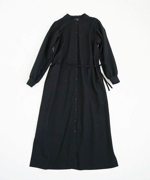 Mochi モチ tuck shirt dress [black]