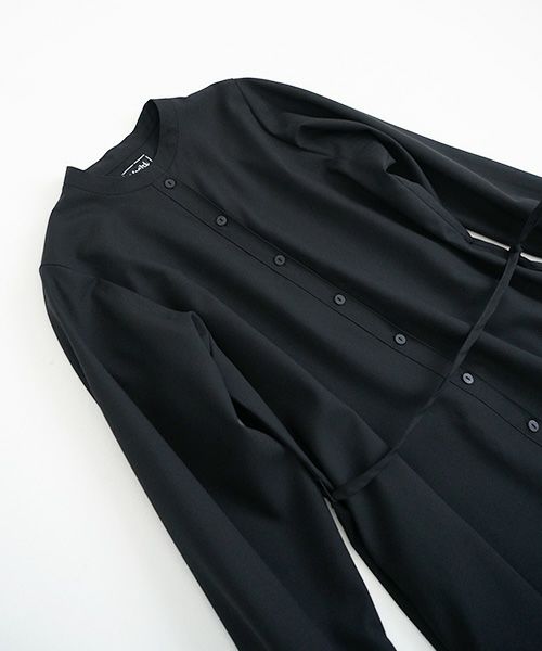 Mochi モチ Mochi公式 Mochi通販 Mochi服 Mochiツイッター Mochiインスタ tuck shirt dress [black]