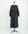 Mochi.モチ.tuck shirt dress [dark moss grey]