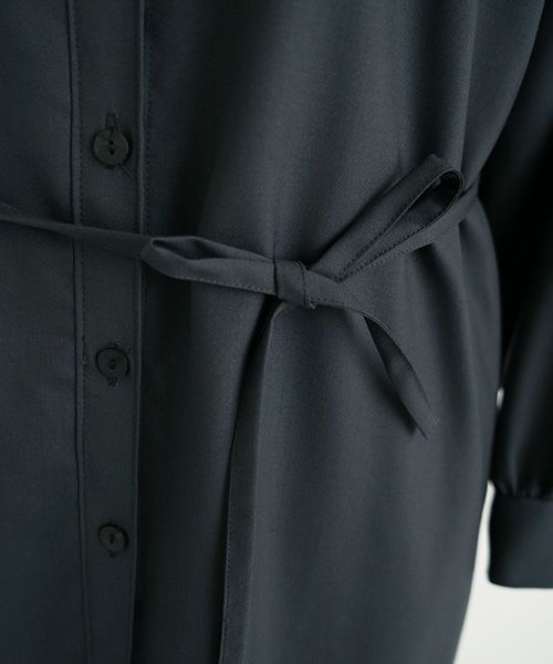 Mochi モチ Mochi公式 Mochi通販 Mochi服 Mochiツイッター Mochiインスタ tuck shirt dress [dark moss grey]