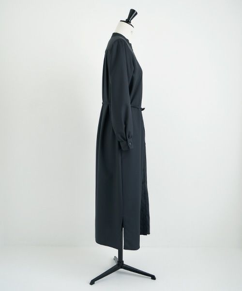 Mochi モチ Mochi公式 Mochi通販 Mochi服 Mochiツイッター Mochiインスタ tuck shirt dress [dark moss grey]
