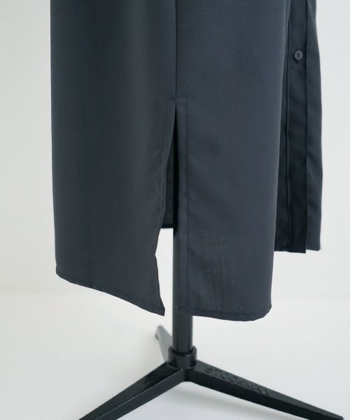 Mochi モチ Mochi公式 Mochi通販 Mochi服 Mochiツイッター Mochiインスタ tuck shirt dress [dark moss grey]