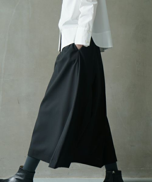 Mochi.モチ.harf tucked skirt [black]