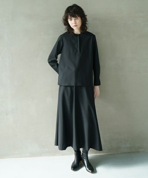 Mochi.モチ.harf tucked skirt [black]