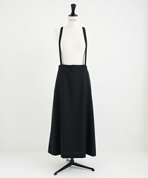 Mochi モチ harf tucked skirt [black]