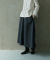 Mochi.モチ.harf tucked skirt [dark moss grey]