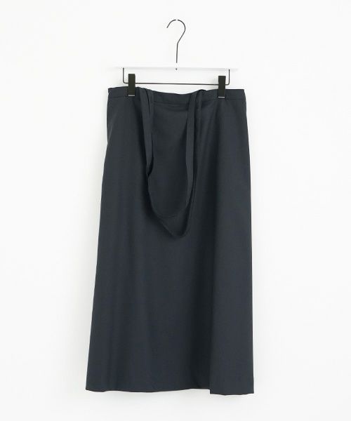 Mochi.モチ.harf tucked skirt [dark moss grey]
