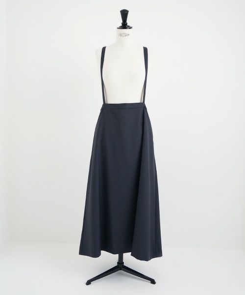 Mochi.モチ.harf tucked skirt [dark moss grey]