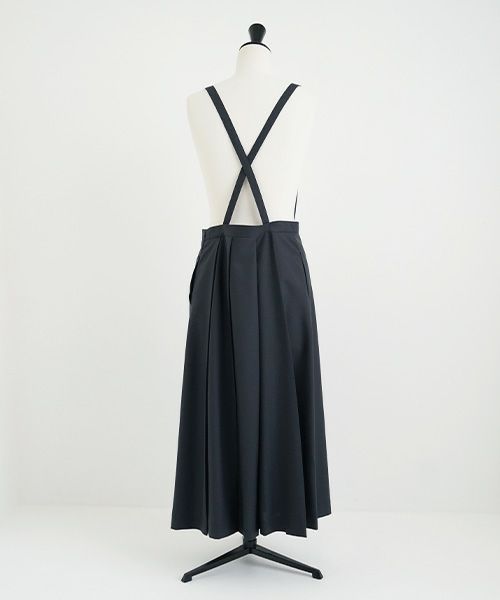 Mochi.モチ.harf tucked skirt [dark moss grey]