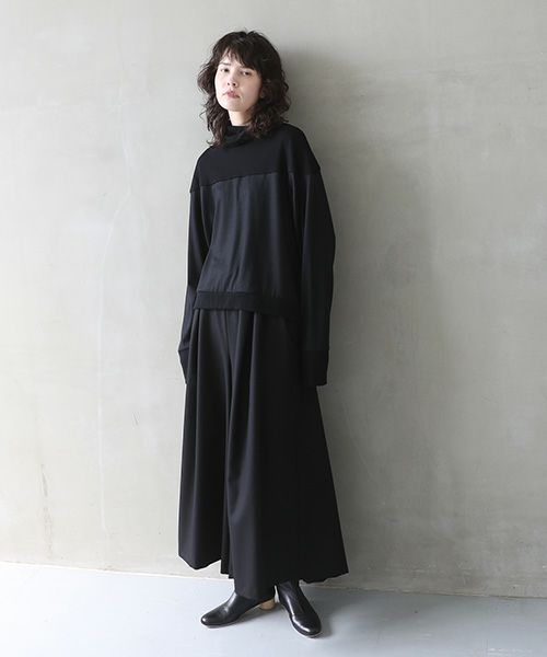 Mochi.モチ.flare wide pants [black]