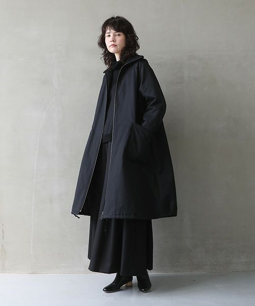 Mochi.モチ.finx gabardine coat [black/・2]