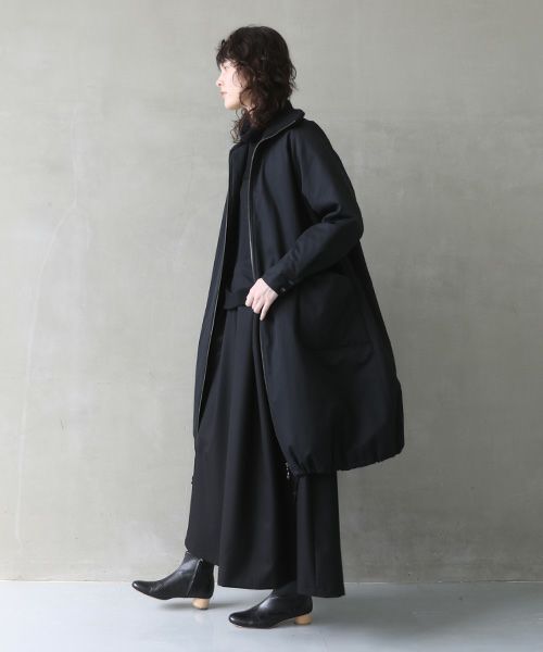 Mochi.モチ.finx gabardine coat [black/・2]