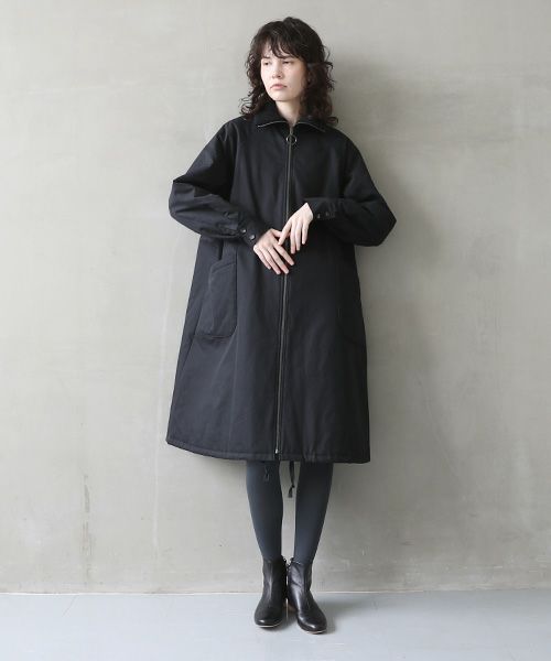 Mochi.モチ.finx gabardine coat [black/・2]