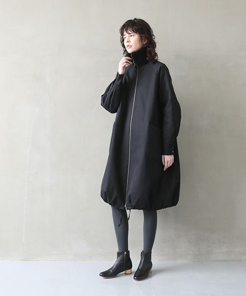 Mochi.モチ.finx gabardine coat [black/・2]