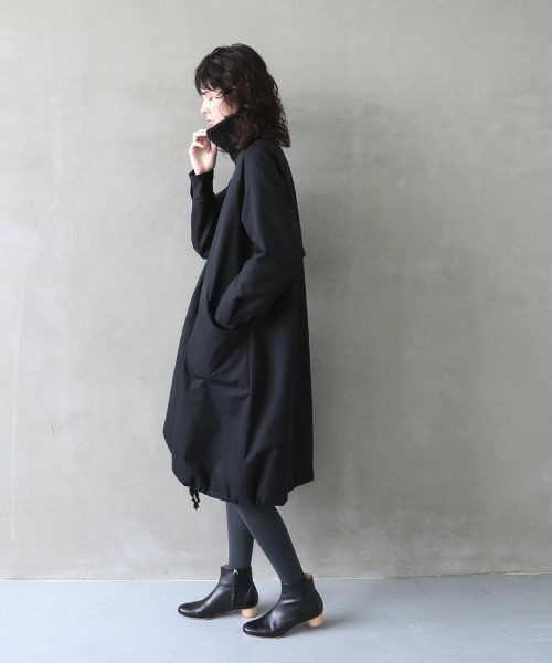 Mochi モチ finx gabardine coat [black/・1]