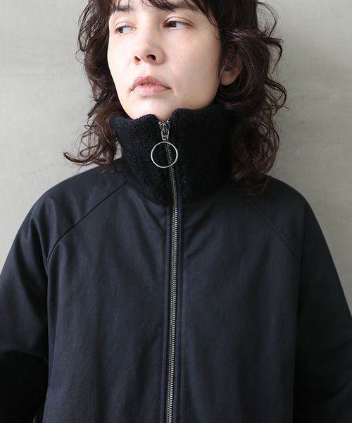 Mochi.モチ.finx gabardine coat [black/・2]