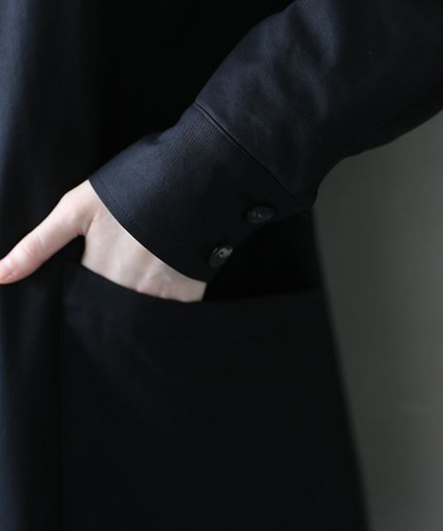 Mochi.モチ.finx gabardine coat [black/・2]