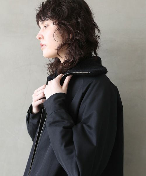Mochi.モチ.finx gabardine coat [black/・2]