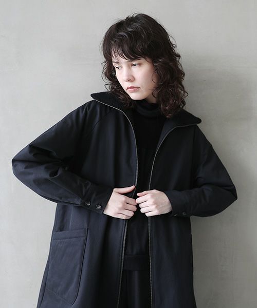 Mochi.モチ.finx gabardine coat [black/・2]