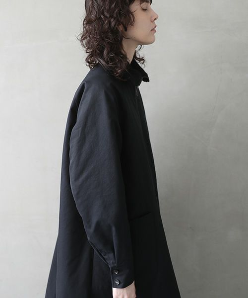 Mochi.モチ.finx gabardine coat [black/・2]