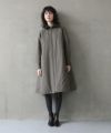 Mochi.モチ.finx gabardine coat [dark moss green]