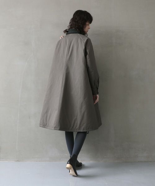 Mochi.モチ.finx gabardine coat [dark moss green]