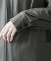 Mochi.モチ.finx gabardine coat [dark moss green]