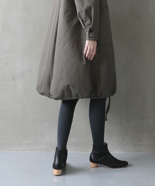 Mochi.モチ.finx gabardine coat [dark moss green]