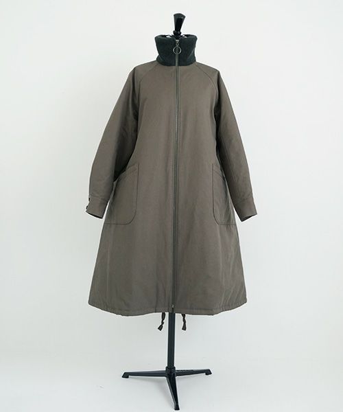 Mochi.モチ.finx gabardine coat [dark moss green]