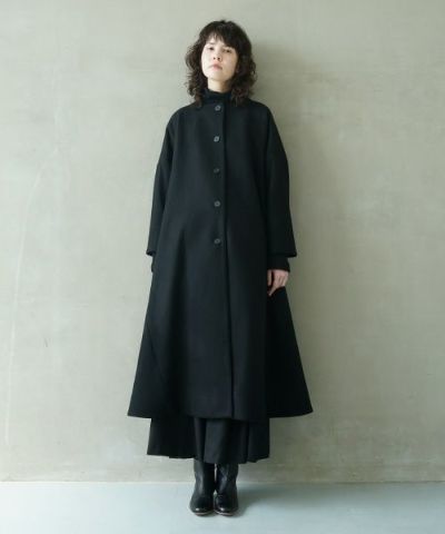 Mochi モチ stand fall collar coat (quilted) [ma22-co-03/quilted]