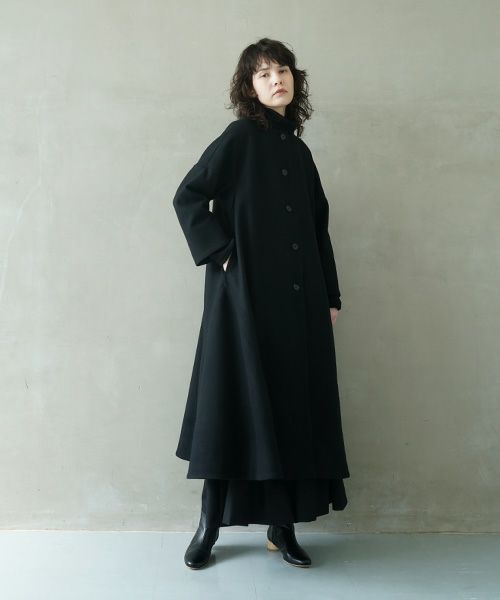 Mochi.モチ.a-line coat [black]