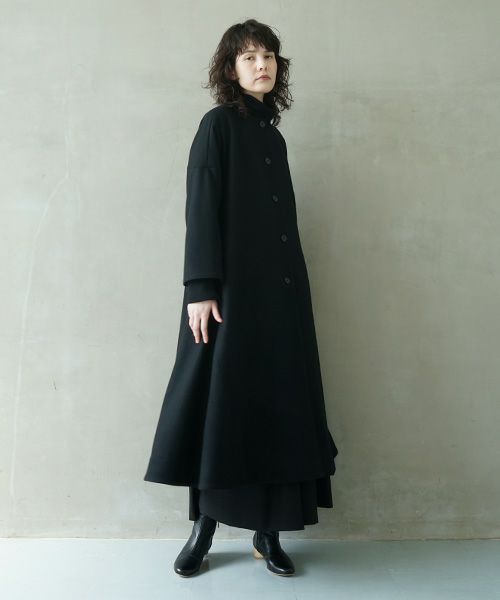 Mochi.モチ.a-line coat [black]