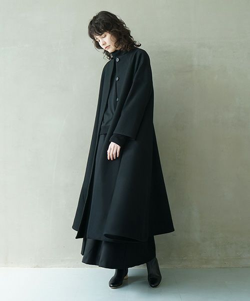 Mochi.モチ.a-line coat [black]