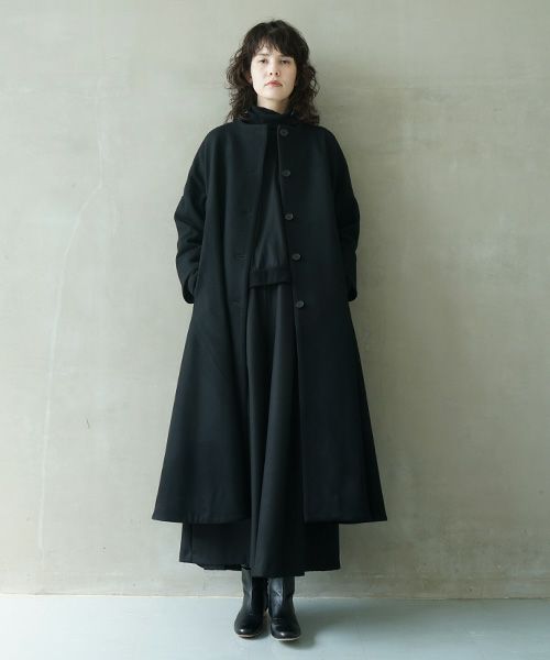 Mochi, モチ, a-line coat [black]