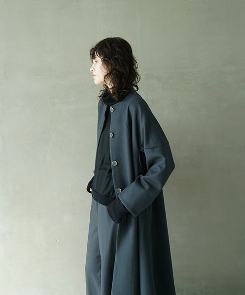 Mochi, モチ, a-line coat [dark moss grey/・1]