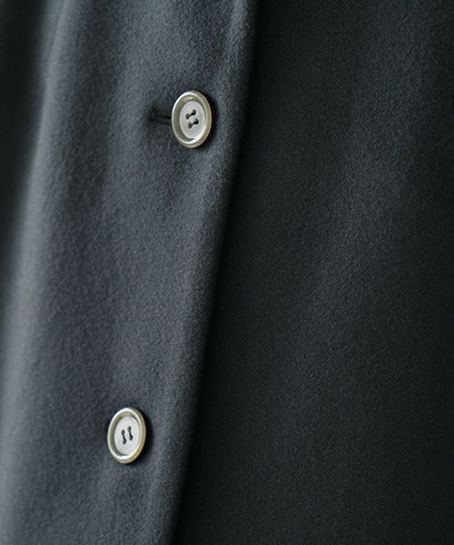 Mochi.モチ.a-line coat [dark moss grey]