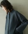 Mochi.モチ.a-line coat [dark moss grey]