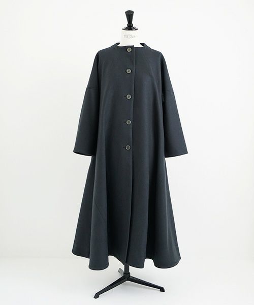 Mochi.モチ.a-line coat [dark moss grey]