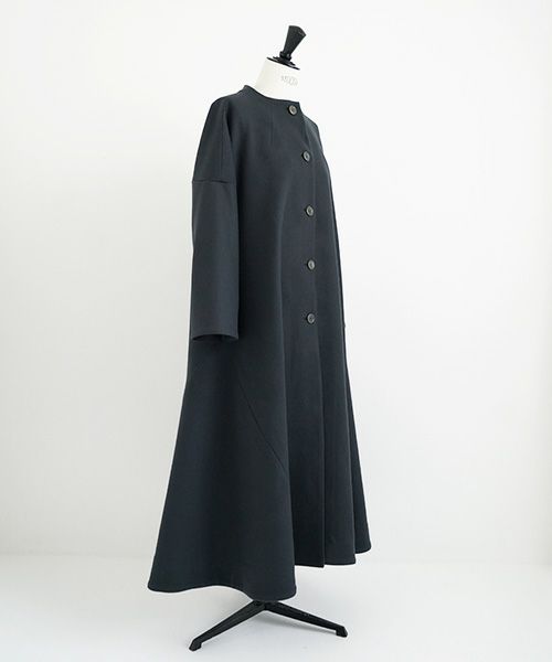 Mochi モチ a-line coat [dark moss grey]