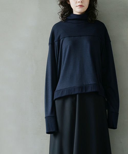 Mochi.モチ.turtleneck knit [navy]