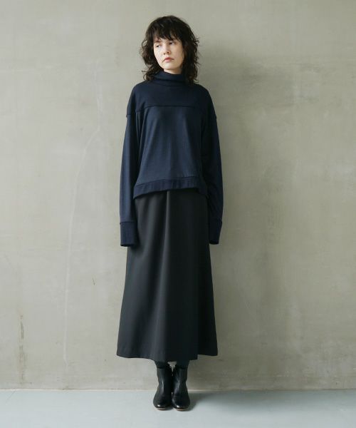 Mochi.モチ.turtleneck knit [navy]