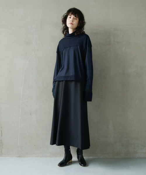 Mochi.モチ.turtleneck knit [navy]