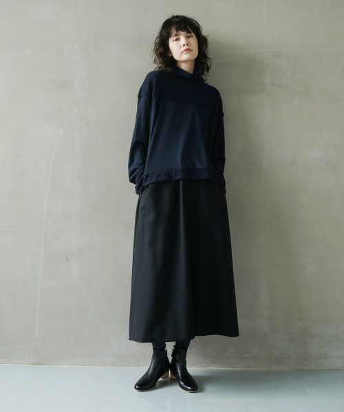 Mochi.モチ.turtleneck knit [navy]