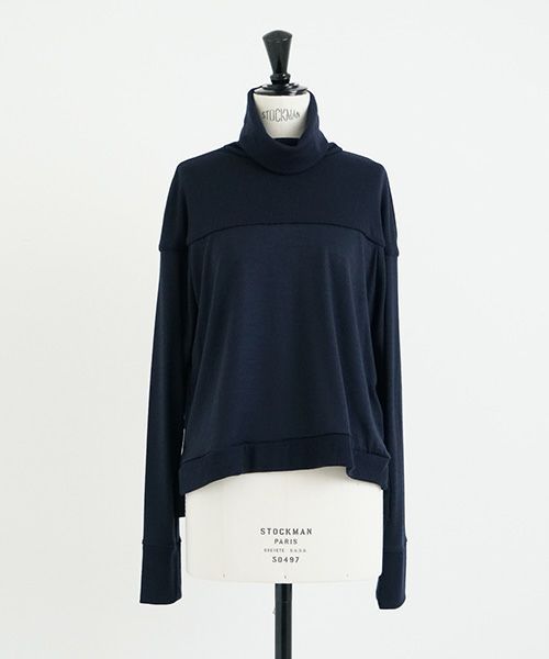 Mochi.モチ.turtleneck knit [navy]