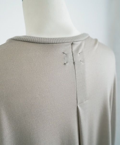 Mochi.モチ.dolman long knit cardigan [grey beige]