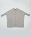 Mochi.モチ.dolman long knit cardigan [grey beige]